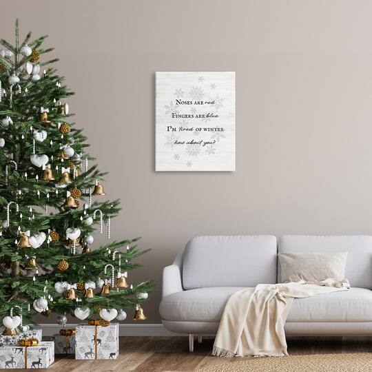 Stupell Industries Tired Of Winter Funny Poem Canvas Wall Art